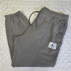 Jordan Flight Pants Womens XL Gray Heavy Tapered Washed Fleece Sweat Pants Baggy